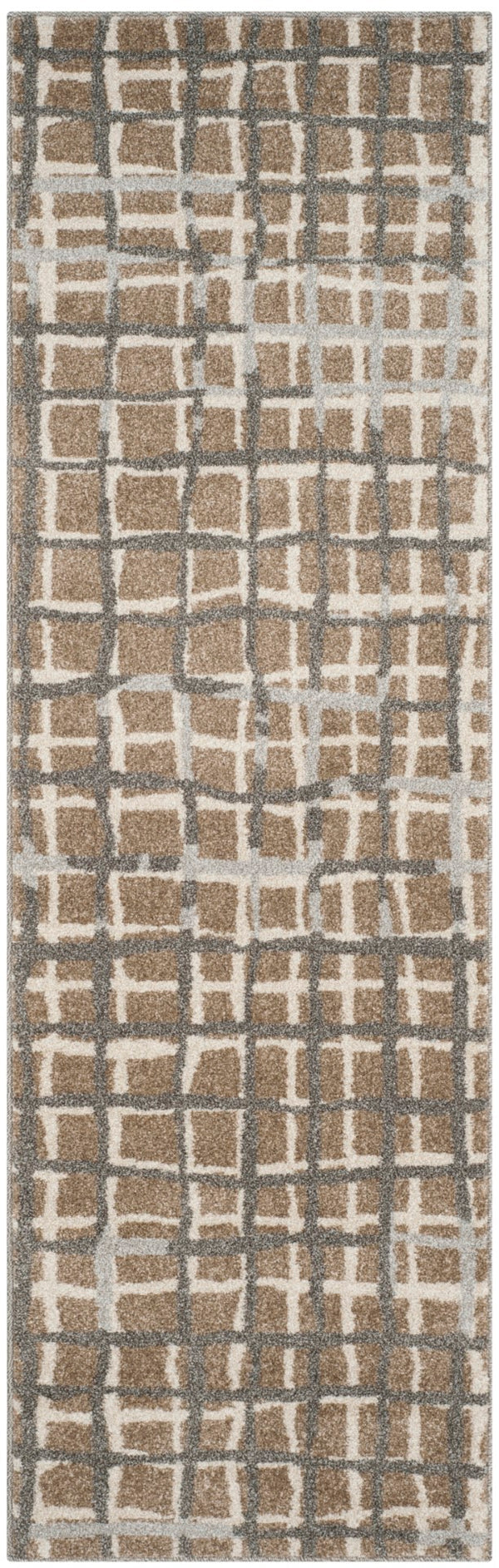 Safavieh Modern Gridlines Power Loomed  Rug Wheat / Beige AMT403S-27