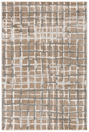 Safavieh Modern Gridlines Power Loomed  Rug Wheat / Beige AMT403S-4