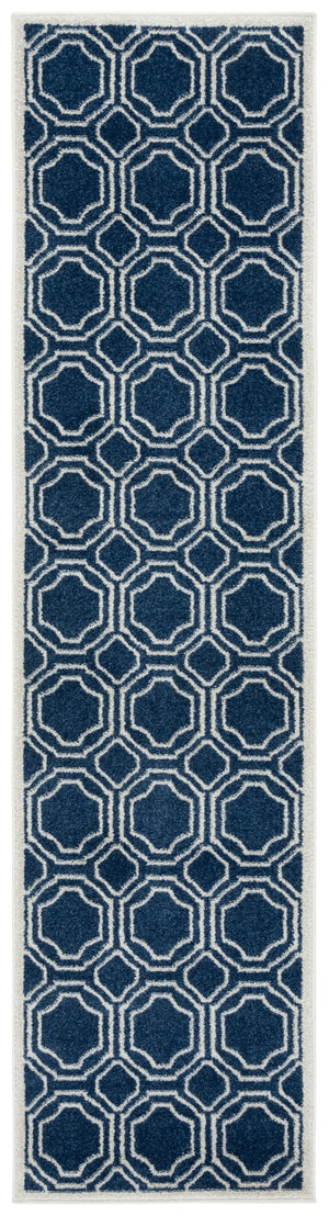 Safavieh Amherst 411 Power Loomed Rug Navy / Ivory 67% Polypropylene 18% Fibrillated Polypropylene 8% Latex 7% Poly-cotton(warp)