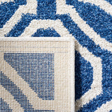 Safavieh Amherst 411 Power Loomed Rug Navy / Ivory 67% Polypropylene 18% Fibrillated Polypropylene 8% Latex 7% Poly-cotton(warp)