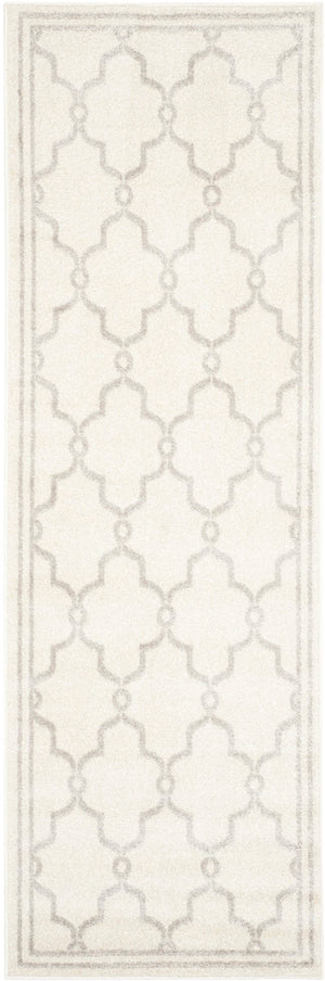 Safavieh Amhesrt 414 Power Loomed Rug Ivory / Light Grey 67% Polypropylene 18% Fibrillated Polypropylene 8% Latex 7% Poly-cotton(warp)