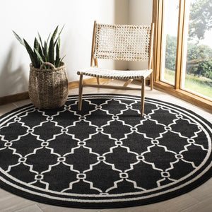 Safavieh Amherst Exquisite Turkish Area Rug – Modern Elegance With Intricate Geometric Design And Durability Anthracite ,Ivory 67% Polypropylene 18% Fibrillated Polypropylene 8% Latex 7% Poly,Cotton(Warp) Amt414g-5r