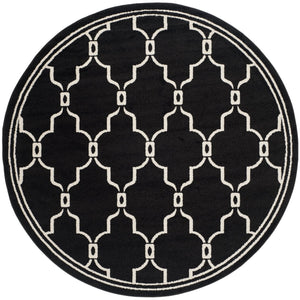 Safavieh Amherst Exquisite Turkish Area Rug – Modern Elegance With Intricate Geometric Design And Durability Anthracite ,Ivory 67% Polypropylene 18% Fibrillated Polypropylene 8% Latex 7% Poly,Cotton(Warp) Amt414g-5r
