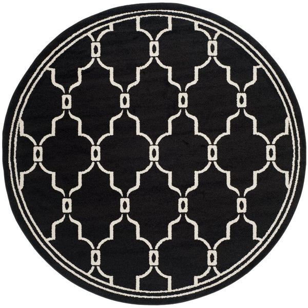 Safavieh Amherst Exquisite Turkish Area Rug – Modern Elegance With Intricate Geometric Design And Durability Anthracite ,Ivory 67% Polypropylene 18% Fibrillated Polypropylene 8% Latex 7% Poly,Cotton(Warp) Amt414g-5r