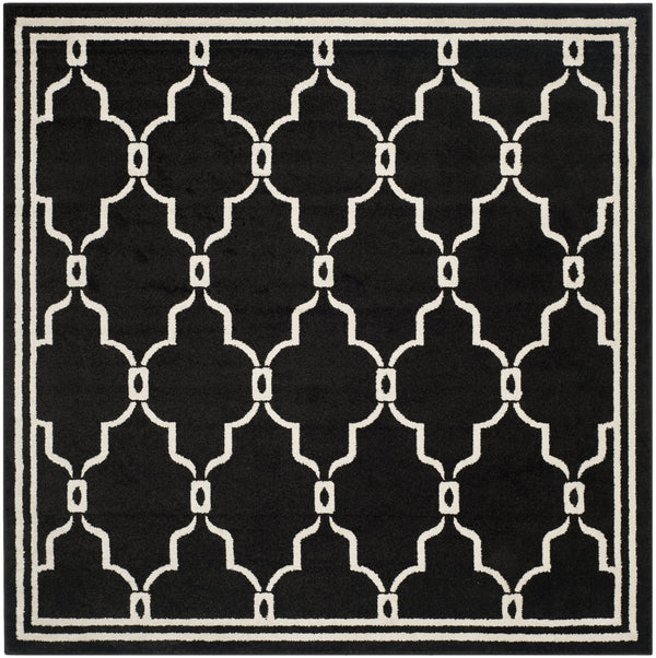 Safavieh Amherst Exquisite Turkish Area Rug – Modern Elegance With Intricate Geometric Design And Durability Anthracite ,Ivory 67% Polypropylene 18% Fibrillated Polypropylene 8% Latex 7% Poly,Cotton(Warp) Amt414g-5r
