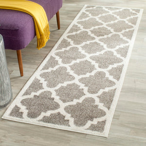 Safavieh Amherst 423 Power Loomed Rug Dark Grey / Beige 67% Polypropylene 18% Fibrillated Polypropylene 8% Latex 7% Poly-cotton(warp)