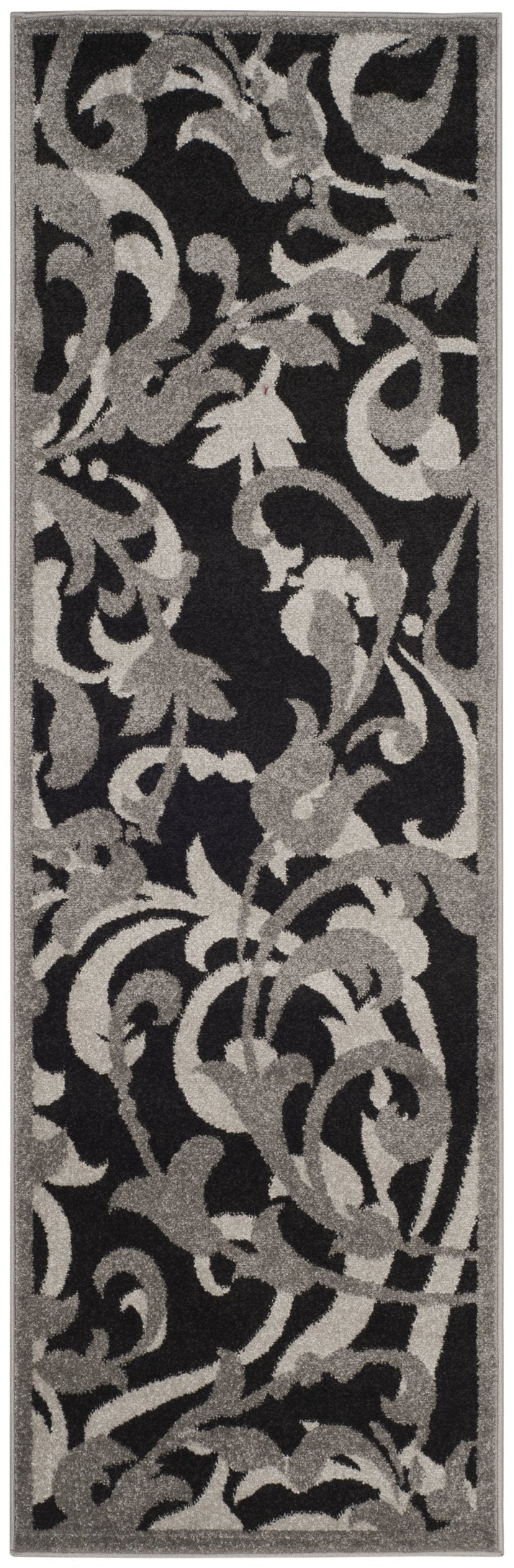 Safavieh Amherst Anthracite & Light Grey Transitional Rug 2'6"X4' Low-Profile Durable Power-Loomed In Turkey AMT428G-24