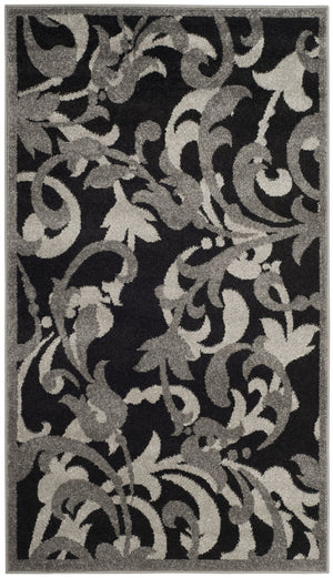Safavieh Amherst Anthracite & Light Grey Transitional Rug 2'6"X4' Low-Profile Durable Power-Loomed In Turkey AMT428G-24