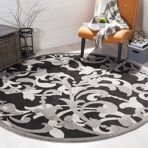 Safavieh Amherst Anthracite & Light Grey Transitional Rug 2'6"X4' Low-Profile Durable Power-Loomed In Turkey AMT428G-24