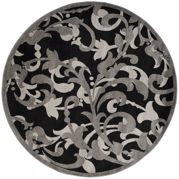 Safavieh Amherst Anthracite & Light Grey Transitional Rug 2'6"X4' Low-Profile Durable Power-Loomed In Turkey AMT428G-24