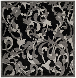 Safavieh Amherst Anthracite & Light Grey Transitional Rug 2'6"X4' Low-Profile Durable Power-Loomed In Turkey AMT428G-24