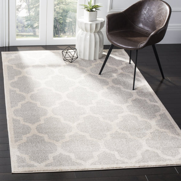 Safavieh Amherst Elegant Trellis Pattern Area Rug - Turkish Craftsmanship For Timeless Home Sophistication Light Grey ,Beige 67% Polypropylene 18% Fibrillated Polypropylene 8% Latex 7% Poly,Cotton(Warp) Amtw420b-211