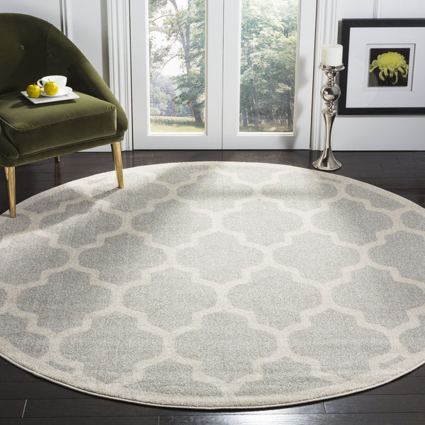 Safavieh Amherst Elegant Trellis Pattern Area Rug - Turkish Craftsmanship For Timeless Home Sophistication Light Grey ,Beige 67% Polypropylene 18% Fibrillated Polypropylene 8% Latex 7% Poly,Cotton(Warp) Amtw420b-211