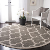 Safavieh Amherst 420 Power Loomed Rug Dark Grey / Beige 2'-3" X 7' AMTW420R-27