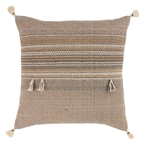 Jaipur Living Vibe by Jaipur Living Cainen Cotton Striped Tassel Throw Pillow Tribal Artisan Decor Poly Fill PLW103656