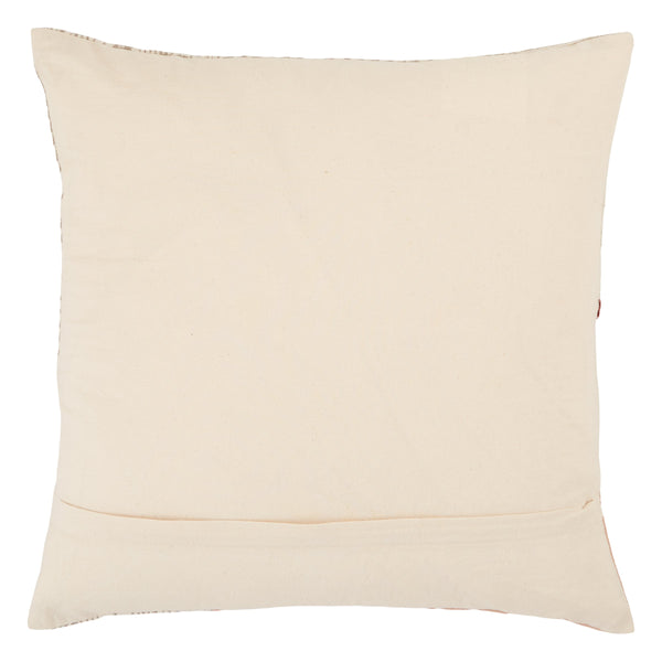 Jaipur Living Vibe by Jaipur Living Ayami Cotton Pillow Cover with Embroidered Tribal Pattern Light Pink / Cream PLC102389