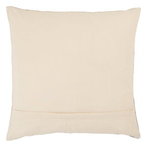 Jaipur Living Vibe by Jaipur Living Ayami Cotton Pillow Cover with Embroidered Tribal Pattern Gray / Cream PLC102390