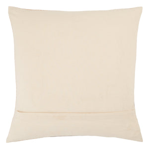 Jaipur Living Vibe by Jaipur Living Ayami Cotton Pillow Cover with Embroidered Tribal Pattern Light Pink / Gray PLC102391