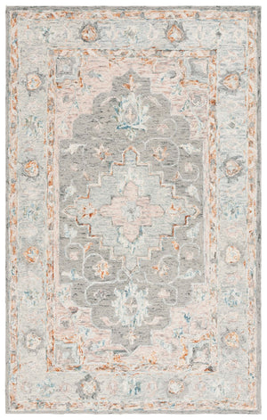 Safavieh Anatolia 301 Hand Tufted Traditional Rug Grey / Rust Wool and cotton