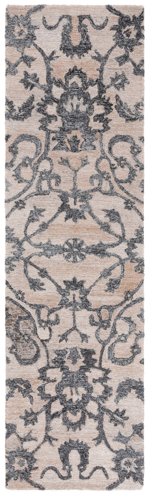 Safavieh Anatolia 401 Hand Tufted Transitional Rug Beige / Black Polyester Pile