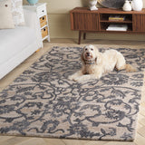 Safavieh Anatolia 401 Hand Tufted Transitional Rug Beige / Black Polyester Pile