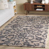 Safavieh Anatolia 401 Hand Tufted Transitional Rug Beige / Black Polyester Pile