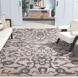 Safavieh Anatolia 401 Hand Tufted Transitional Rug Beige / Black Polyester Pile