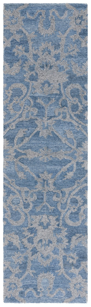 Safavieh Anatolia 401 Hand Tufted Transitional Rug Blue / Grey Polyester Pile