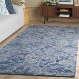 Safavieh Anatolia 401 Hand Tufted Transitional Rug Blue / Grey Polyester Pile