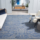 Safavieh Anatolia 401 Hand Tufted Transitional Rug Blue / Grey Polyester Pile