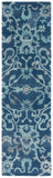 Safavieh Anatolia 401 Hand Tufted Transitional Rug Navy Polyester Pile