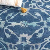 Safavieh Anatolia 401 Hand Tufted Transitional Rug Navy Polyester Pile