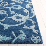 Safavieh Anatolia 401 Hand Tufted Transitional Rug Navy Polyester Pile