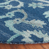 Safavieh Anatolia 401 Hand Tufted Transitional Rug Navy Polyester Pile