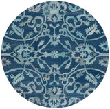 Safavieh Anatolia 401 Hand Tufted Transitional Rug Navy Polyester Pile