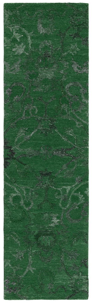 Safavieh Anatolia 401 Hand Tufted Transitional Rug Dark Green Polyester Pile