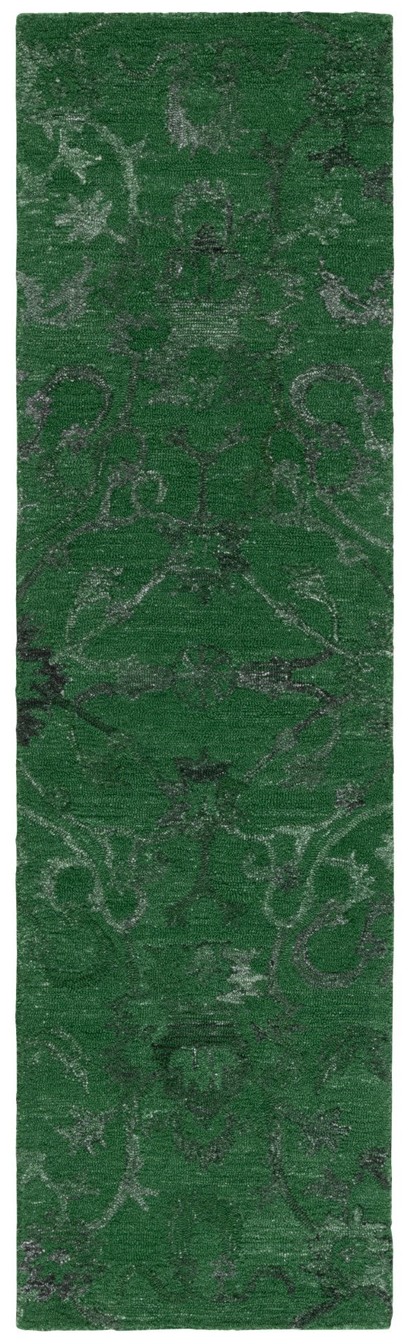 Safavieh Anatolia 401 Hand Tufted Transitional Rug Dark Green Polyester Pile