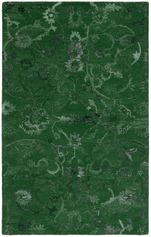Safavieh Anatolia 401 Hand Tufted Transitional Rug Dark Green Polyester Pile