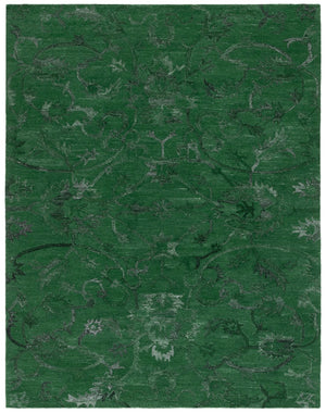 Safavieh Anatolia 401 Hand Tufted Transitional Rug Dark Green Polyester Pile