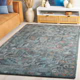 Safavieh Anatolia 402 Hand Tufted Modern Rug Teal / Brown Polyester Pile