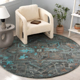 Safavieh Anatolia 402 Hand Tufted Modern Rug Teal / Brown Polyester Pile