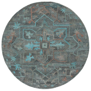 Safavieh Anatolia 402 Hand Tufted Modern Rug Teal / Brown Polyester Pile