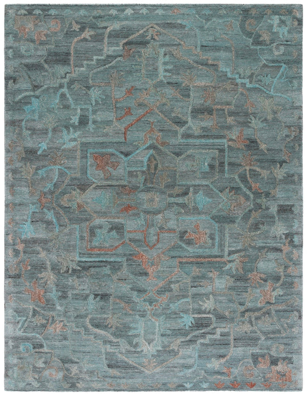 Safavieh Anatolia 402 Hand Tufted Modern Rug Teal / Brown Polyester Pile