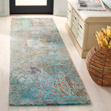 Safavieh Anatolia 403 Hand Tufted Modern Rug Teal / Green Polyester Pile