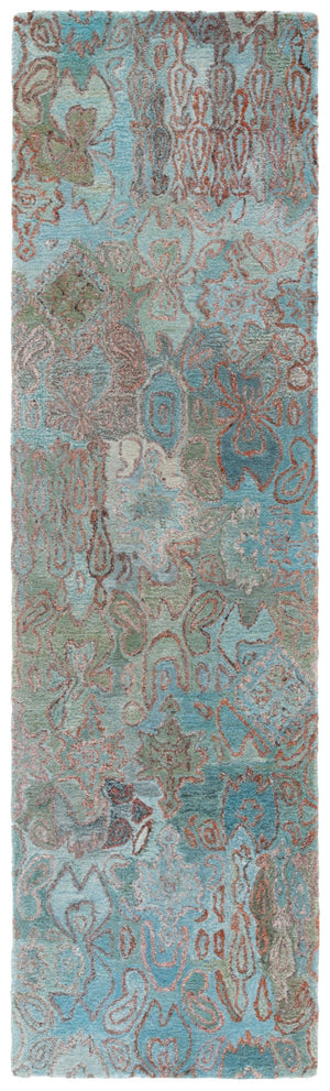 Safavieh Anatolia 403 Hand Tufted Modern Rug Teal / Green Polyester Pile