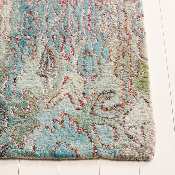 Safavieh Anatolia 403 Hand Tufted Modern Rug Teal / Green Polyester Pile