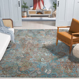 Safavieh Anatolia 403 Hand Tufted Modern Rug Teal / Green Polyester Pile