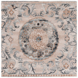 Safavieh Anatolia 404 Hand Tufted Modern Rug Light Brown / Grey Polyester Pile
