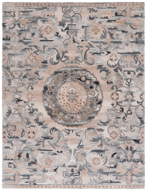 Safavieh Anatolia 404 Hand Tufted Modern Rug Light Brown / Grey Polyester Pile