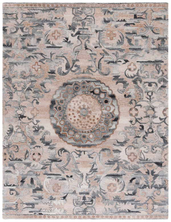 Safavieh Anatolia 404 Hand Tufted Modern Rug Light Brown / Grey Polyester Pile